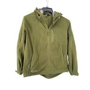 BAERSkin Tactical Hoodie Fleece Jacket Mens XL Green Full Zip Outdoor Warm